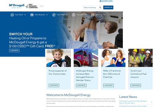 McDougall Energy Launches New Customer-Focused Website 185 Shows screenshot of McDougall Energy website